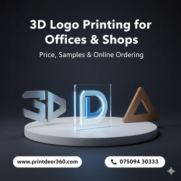 3D Logo Printing for Offices & Shops – Price, Samples & Online Ordering