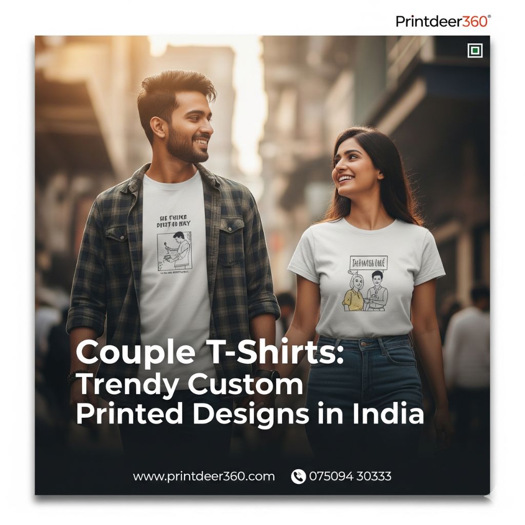 Couple T-Shirts: Trendy Custom Printed Designs in India