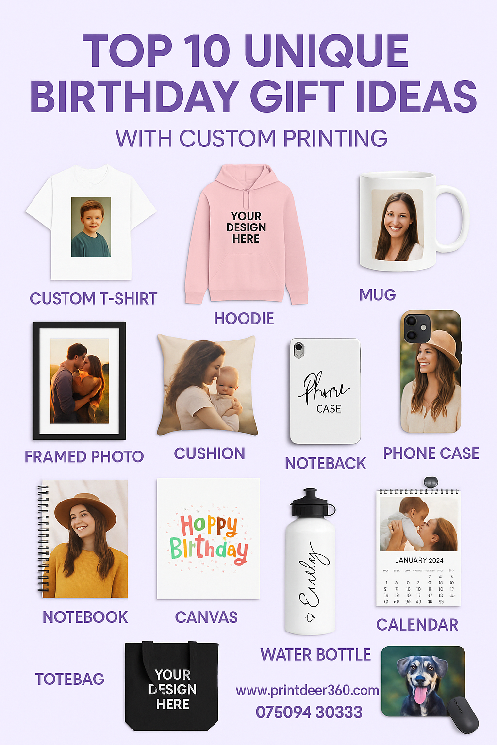 Top 10 Unique Birthday Gift Ideas with Custom Printing in India | Print Deer