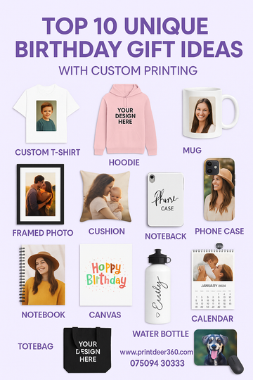 Top 10 Unique Birthday Gift Ideas with Custom Printing in India | Print Deer