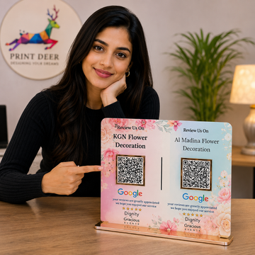 2 Qr Standee with NFC Feature Whit Test Edition