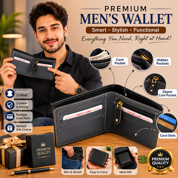 Textured Men's Wallet | Customized With Name & Charm | Perfect for Gift