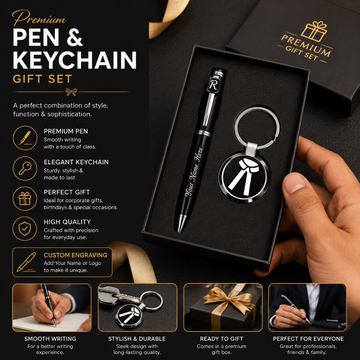 Advocate Personalized Metal Pen & Keychain With Name Engraved Customized Gift