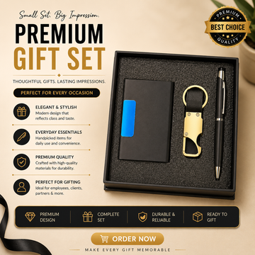 Premium 3 in 1  engraved keychain & pen  Gift Set  | Best Corporate Gift