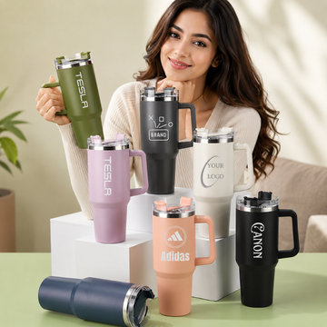 Extra Large Stainless Steel Tumbler with Straw