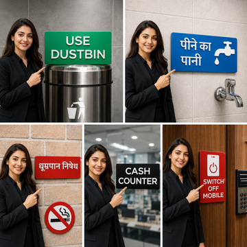 Signage Boards | 3D ACRYLIC Signs| PRINTDEER GWALIOR 360