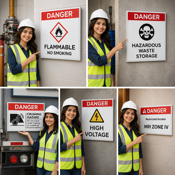 DANGER ZONE STICKERS AND BOARDS | 3D ACRYLIC