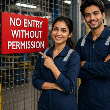 No Entry Without Permission | Acrylic material | size 8" x 4"  10" X 5"  12" X 6" | printdeer gwalior 360