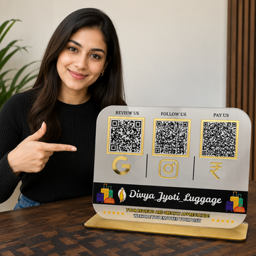3Qr STANDEE & NFC QR Standee |  Customizable