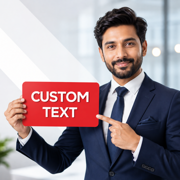 SIZE 8" x 4" | 10" x 5"| 12" x 6" |Custom Acrylic | CUSTOM TEXT | PRINTDEER GWALIOR 360