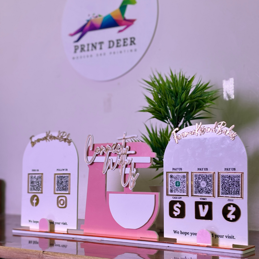 5 QR| Premium QR Standee For  Bakery business |Customized standee
