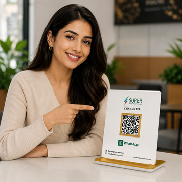Single Qr |  Standee with NFC | Customisable | Printdeer