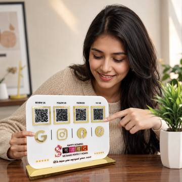 2Qr | 3Qr | 4Qr |  Multiple Qr Display Standee Customizable