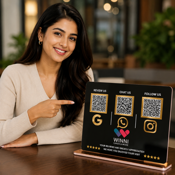 3Qr Display Standee Enabled NFC | Customizable