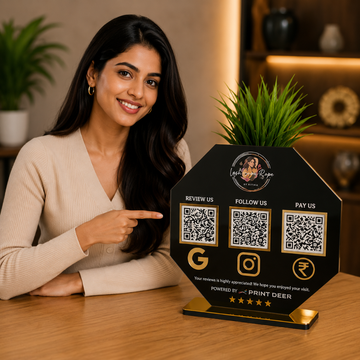 2 QR ,3 QR |  OCTA SHAPE QR STANDEE