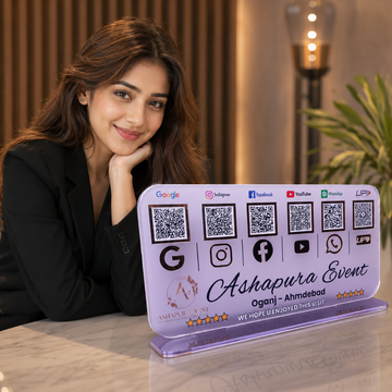 6Qr Customizable Multiple or Display Standee frosted qr standee