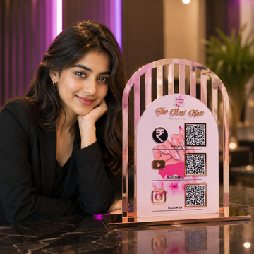 3 QR | Customized  Qr Standee with Smart NFC Features