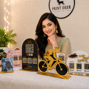4 QR STANDEE | CUSTOMISED QR STANDEE FOR BICYCLES BUSINESS