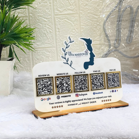 5 QR CUSTOMISED LOGO CUT-OUT QR STANDEE