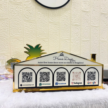 5 QR| PREMIUM CUSTOMISED STANDEE HOME SHAPE STANDEE