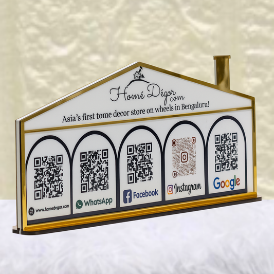 5 QR| PREMIUM CUSTOMISED STANDEE HOME SHAPE STANDEE