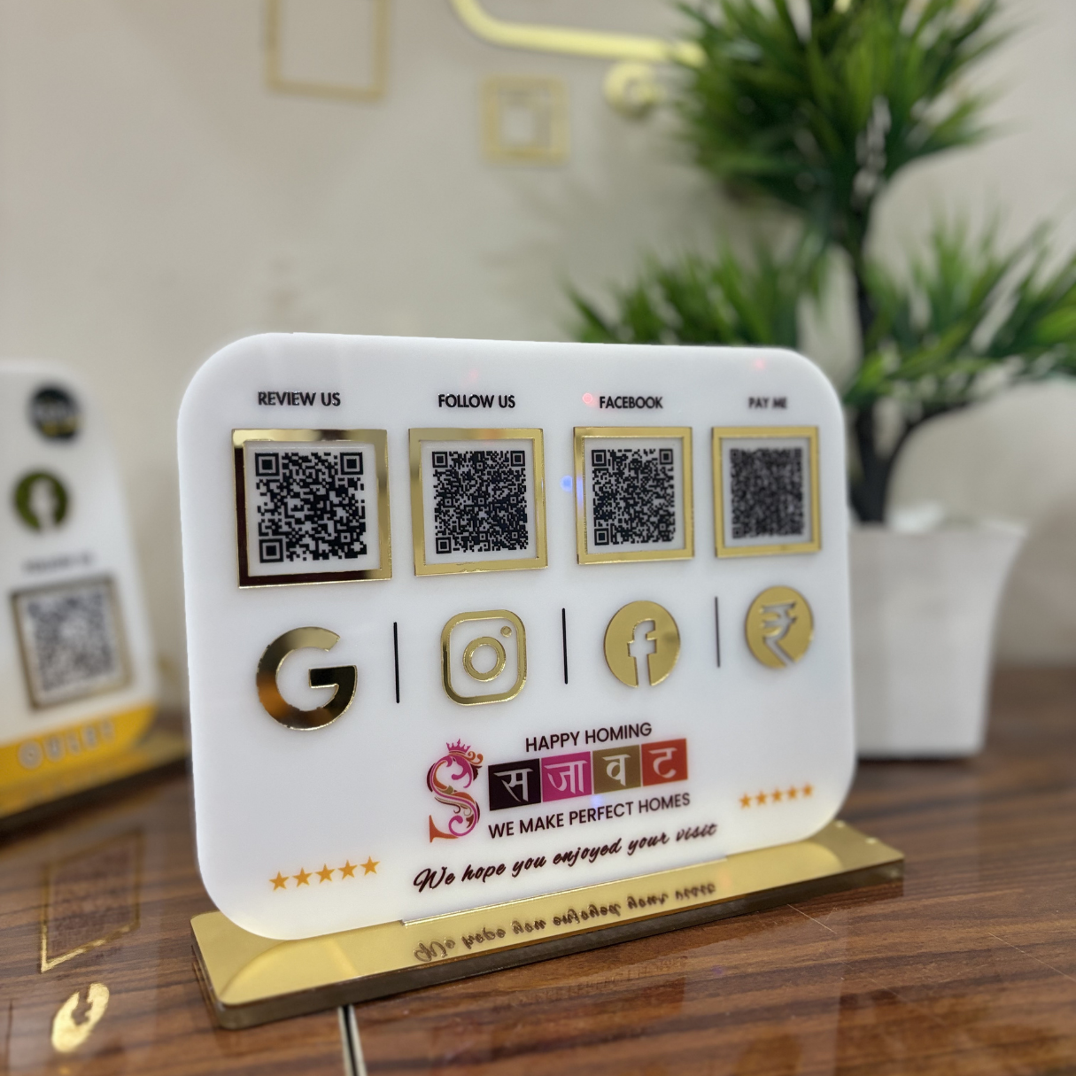 2Qr | 3Qr | 4Qr |  Multiple Qr Display Standee Customizable