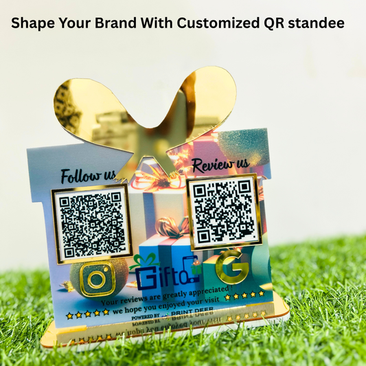 2Qr| GIFT SHAPE QR STANDEE  | Customized Standee NFC standee