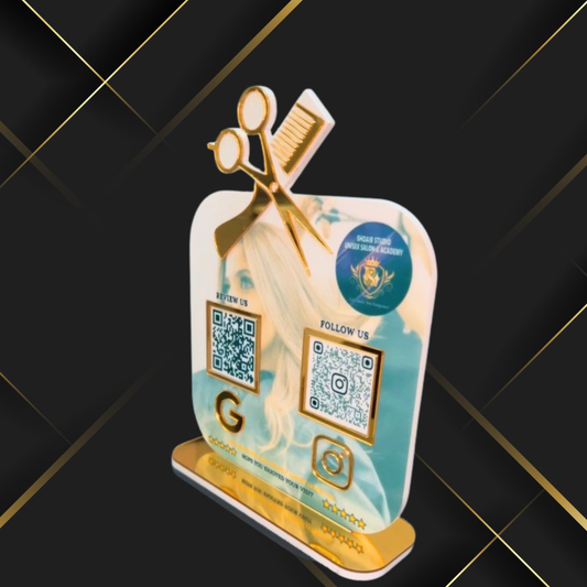 2 QR STANDEE | CUSTOMIZED SALON QR STANDEE