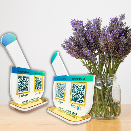 2 QR STANDEE | QR STANDEE | Custom Shape