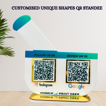 2 QR STANDEE | QR STANDEE | Custom Shape