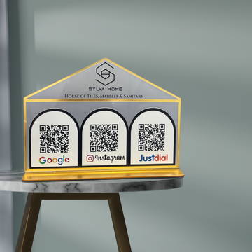 HOME SHAPE 3 QR STANDEE | CUSTOM SHAPE