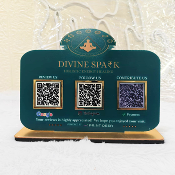 3 QR STANDEE | CUSTOMISED CUTOUT SHAPE |