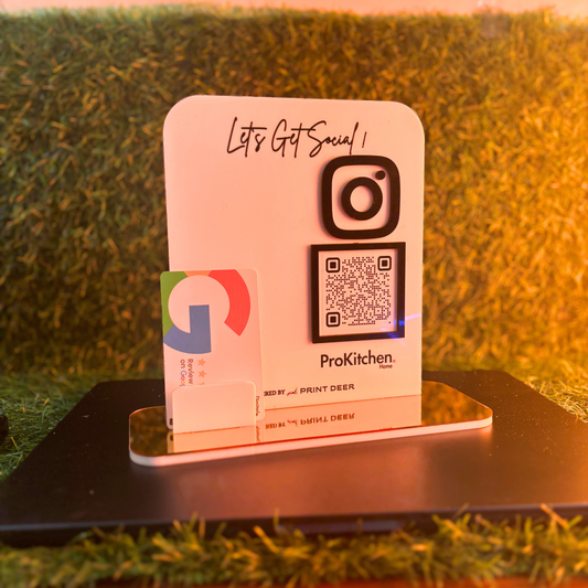 NFC SINGLE QR STANDEE WITH CARD HOLDER