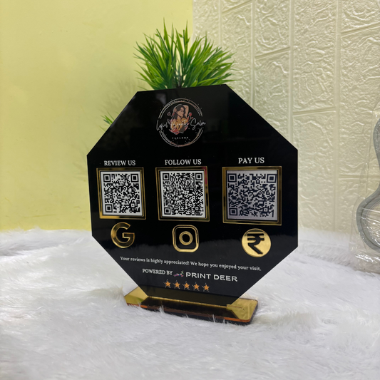 2 QR ,3 QR |  OCTA SHAPE QR STANDEE