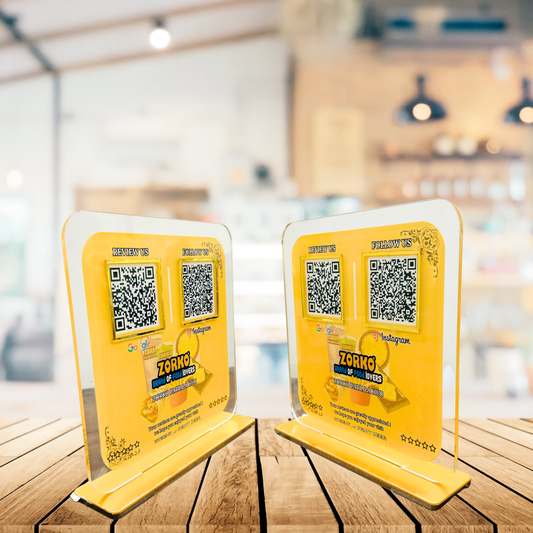 2 QR|  CUSTOMIZED QR NFC STANDEE |