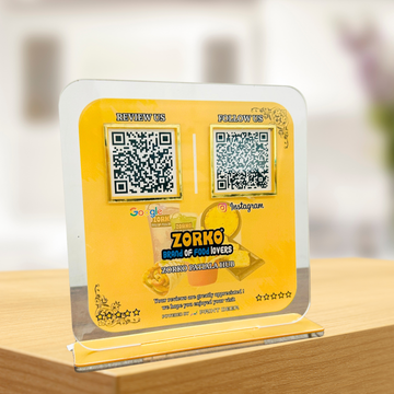 2 QR|  CUSTOMIZED QR NFC STANDEE |
