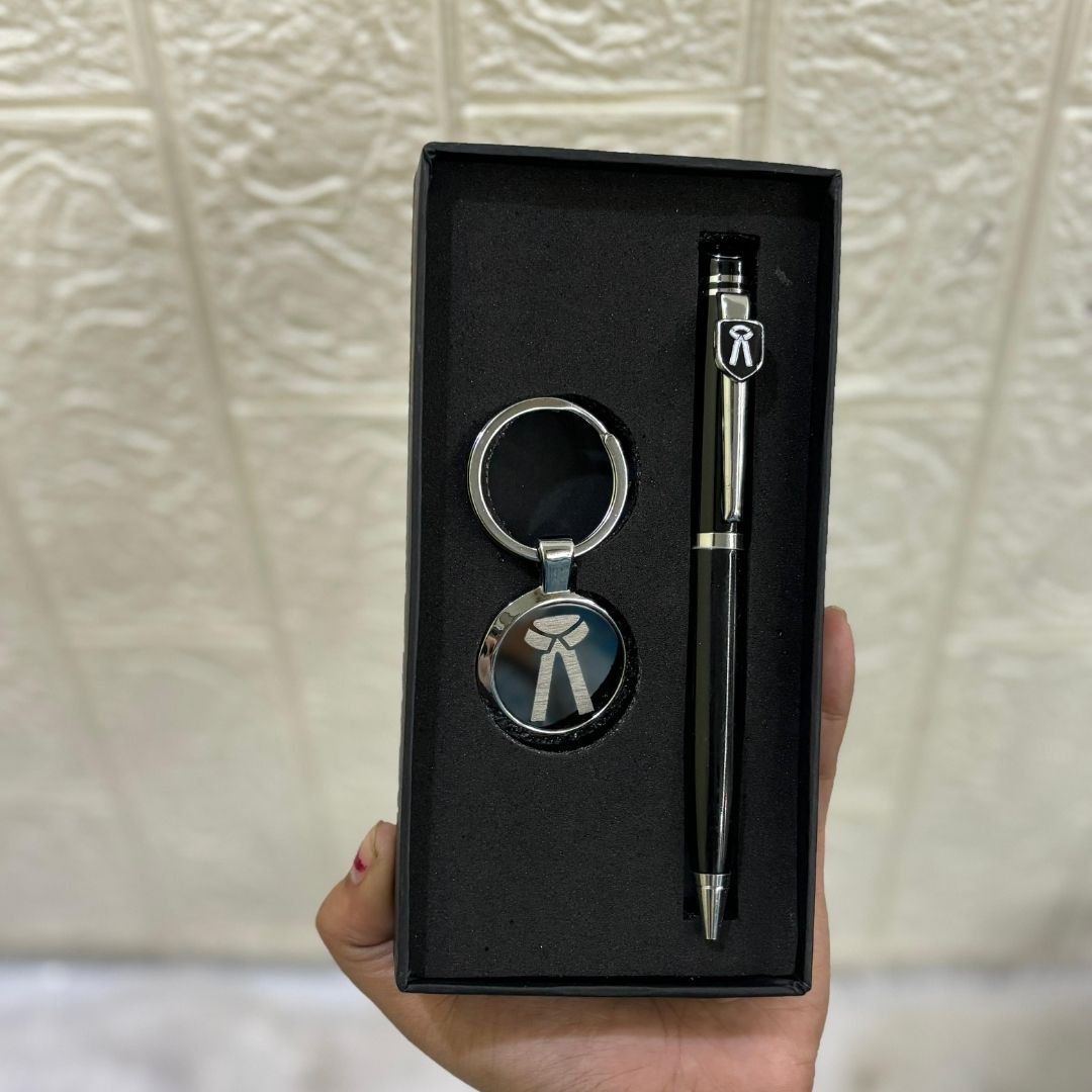Advocate Personalized Metal Pen & Keychain With Name Engraved Customized Gift