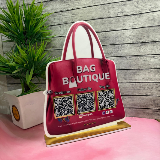 3 QR| Customized  QR STANDEE BAG SHAPE