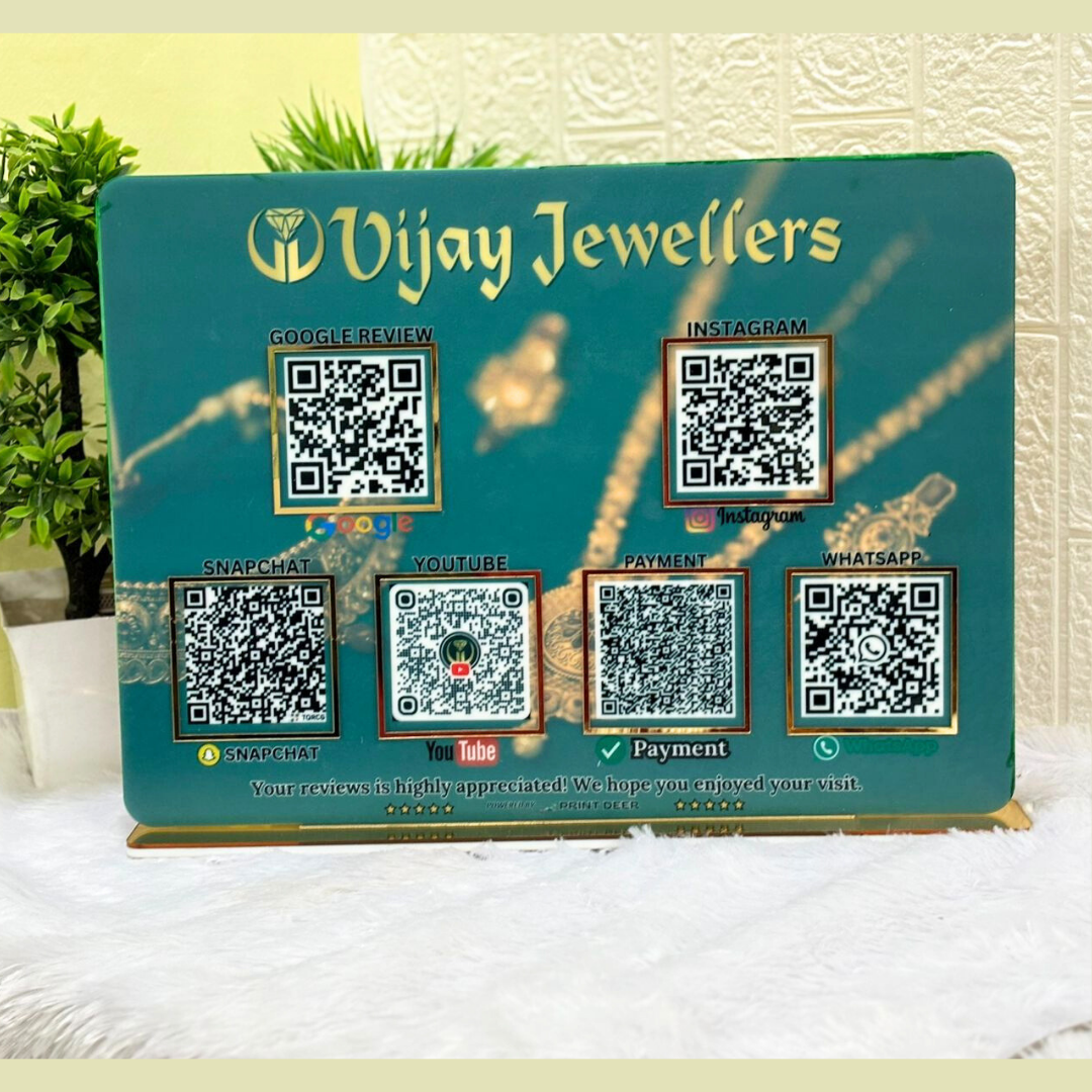 6QR| CUSTOMISED QR STANDEE WITH PREMIUM LOOK