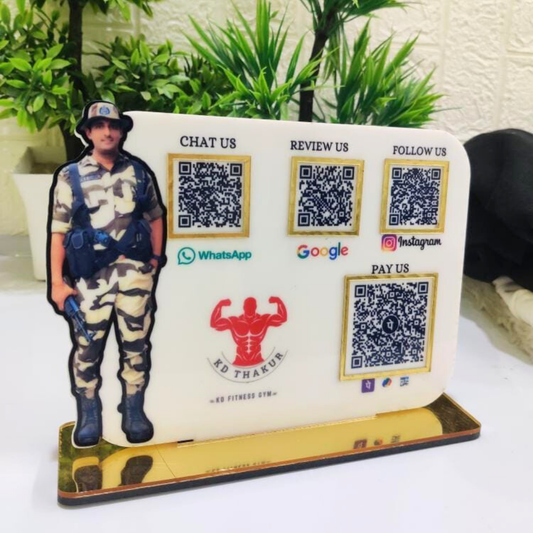 4QR| CUSTOMISED QR STANDEE LOGO CUTOUT