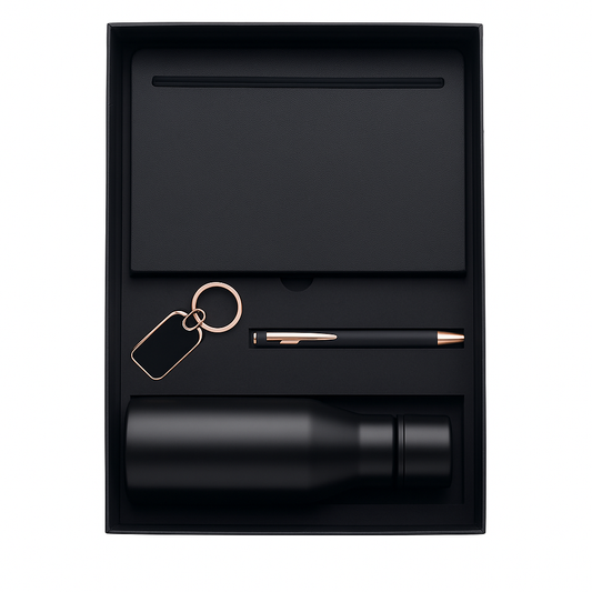 Premium 4 in 1 set  Custom Diary Combo with engraving  | Perfect corporate gift