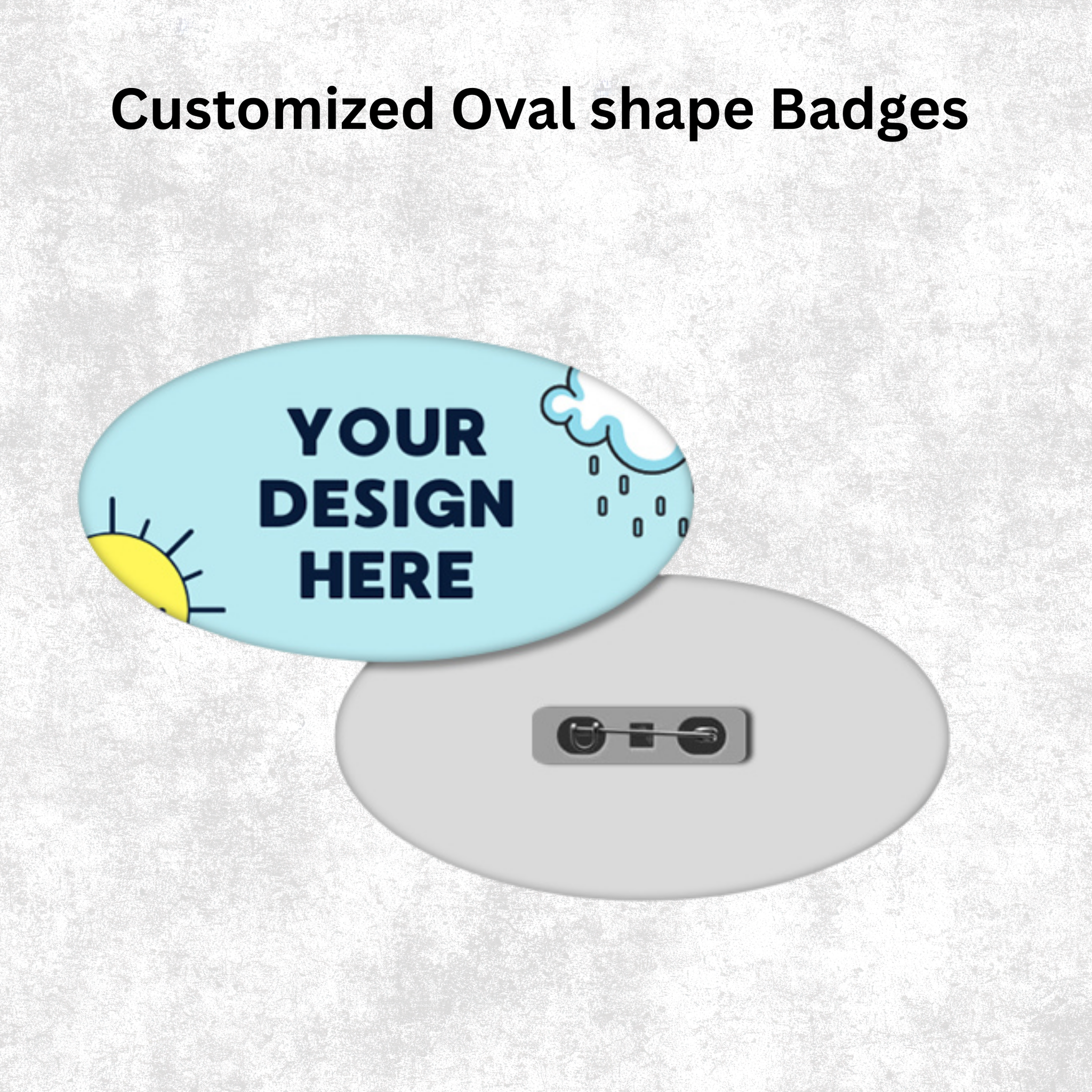Customized Oval shape Badges print deer Gwalior 360
