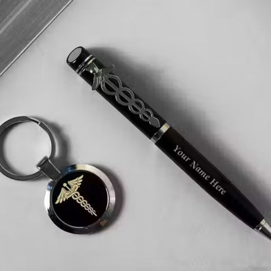 2 in 1 customized  Doctor Pen & Keychain Set