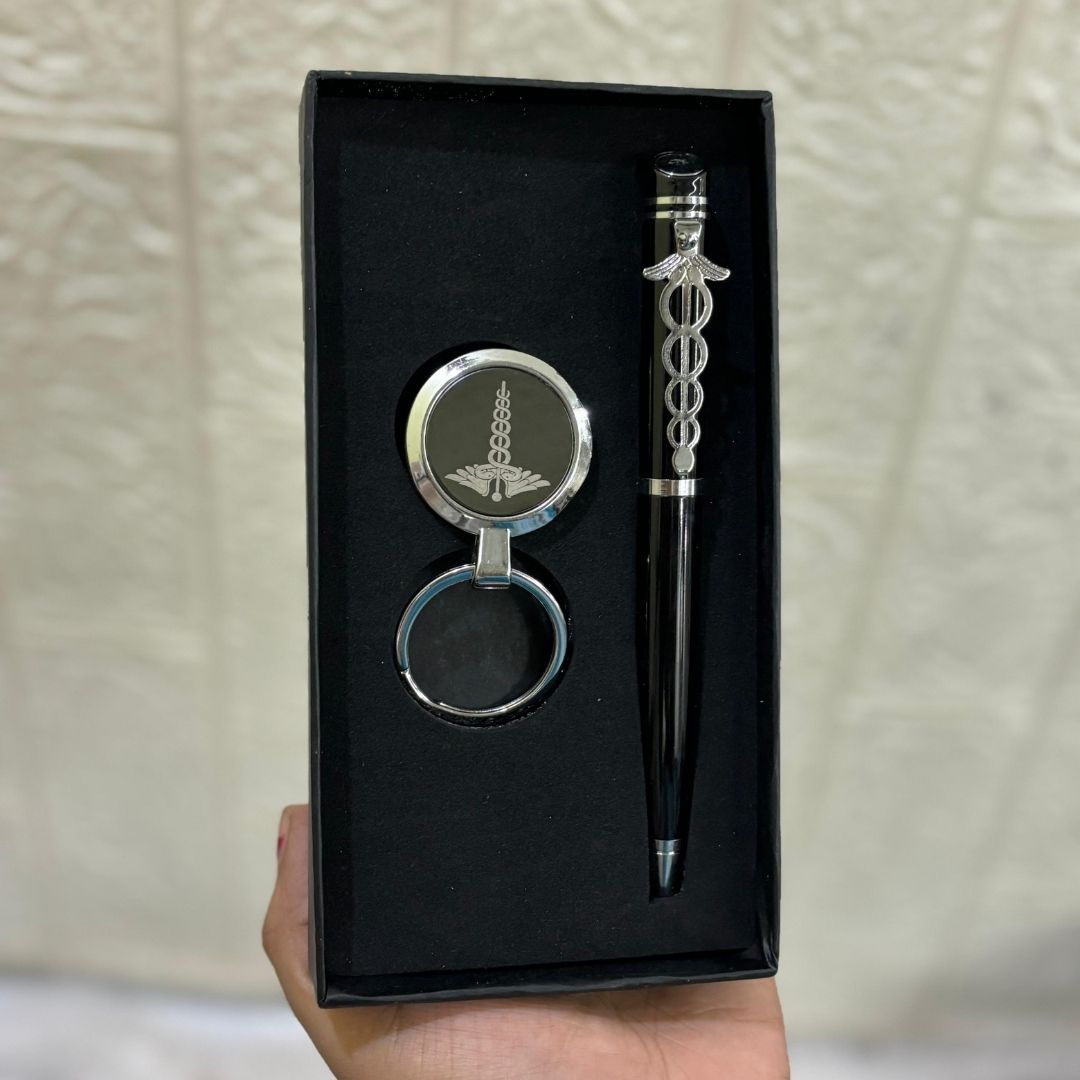 2 in 1 customized  Doctor Pen & Keychain Set
