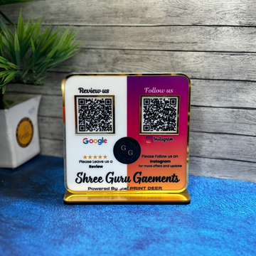 2QR| CUSTOMED PREMIUM  SMART STANDEE - GOOGLE & INSTAGRAM THEME