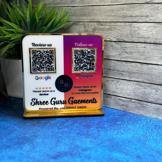 2QR| CUSTOMED PREMIUM  SMART STANDEE - GOOGLE & INSTAGRAM THEME