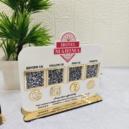 4 QR| CUSTOMISED QR STANDEE CUT OUT LOGO  SHAPE