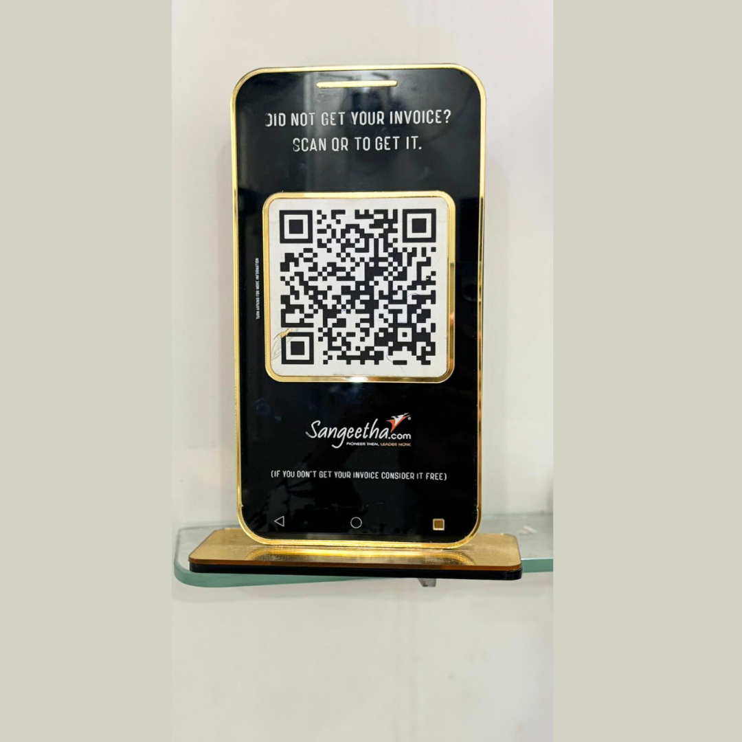 PREMIUM CUSTOMISED MOBIE SHAPE QR STAND