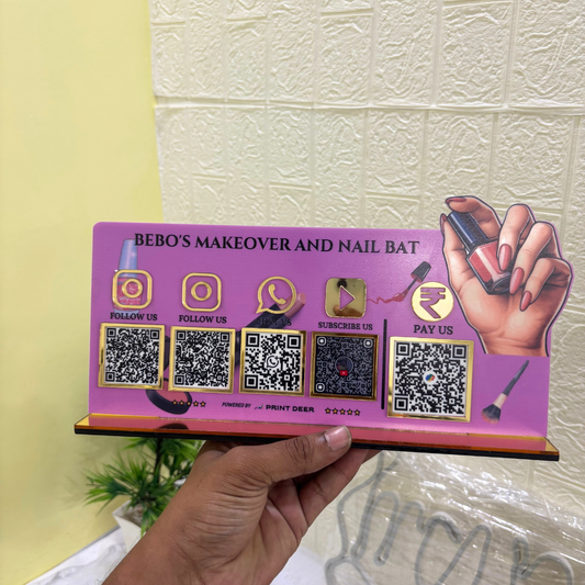 5 QR CUSTOMISED QR STANDEE FOR NAILS ART