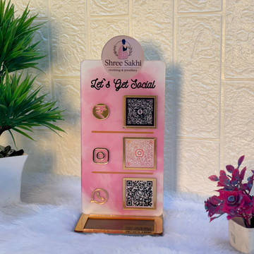 3QR STANDEE | CUSTOMISED PREMIUM QR STANDEE WTIH CARD HOLDER